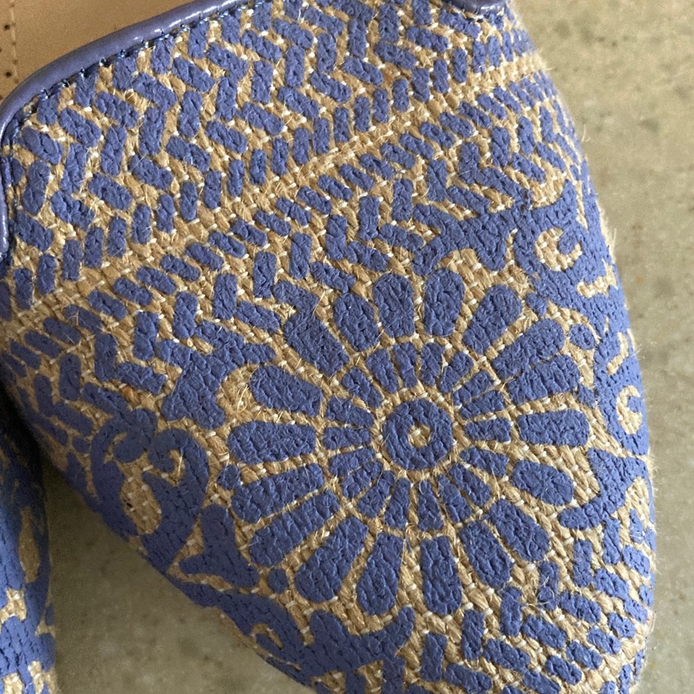 Soft Surroundings Intricate Blue and Cream Loafers - Picture 8 of 9